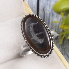 Septarian Size US 11 925 Sterling Silver Ring (RS54-306)