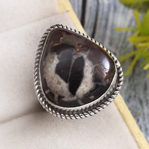 Septarian Size US 6 925 Sterling Silver Ring (RS54-271)
