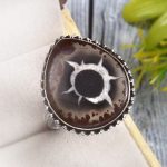 Septarian Size US 12 925 Sterling Silver Ring (RS54-313)