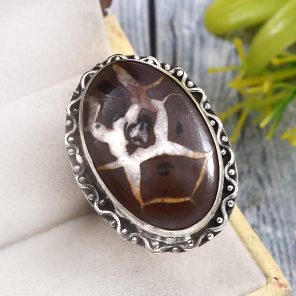Septarian Size US 7 925 Sterling Silver Ring (RS54-276)