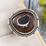 Septarian Size US 10 925 Sterling Silver Ring (RS54-319)