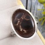 Septarian Size US 10 925 Sterling Silver Ring (RS54-353)