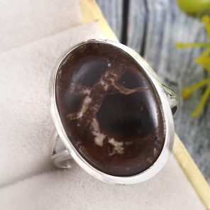 Septarian Size US 10 925 Sterling Silver Ring (RS54-353)