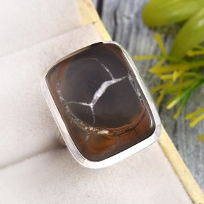 Septarian Size US 7 925 Sterling Silver Ring (RS54-335)