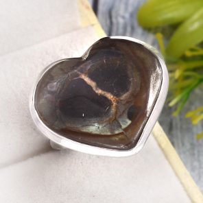 Septarian Size US 12 925 Sterling Silver Ring (RS54-365)