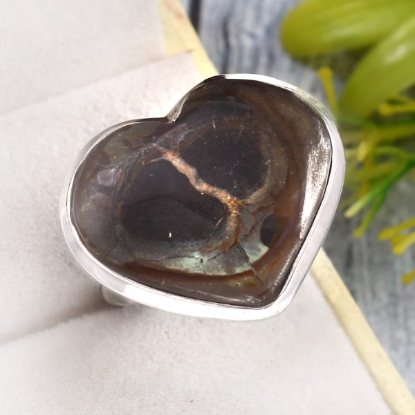 Septarian Size US 12 925 Sterling Silver Ring (RS54-365)
