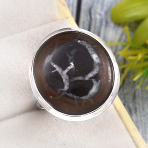 Septarian Size US 11 925 Sterling Silver Ring (RS54-358)