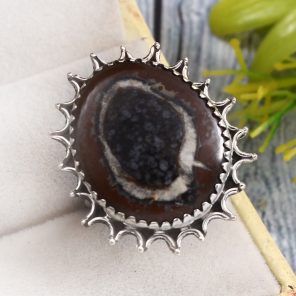 Septarian Size US 10 925 Sterling Silver Ring (RS54-298)