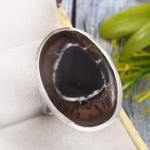 Septarian Size US 11 925 Sterling Silver Ring (RS54-359)