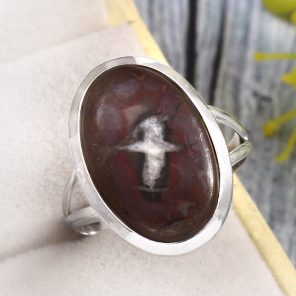 Septarian Size US 9 925 Sterling Silver Ring (RS54-349)