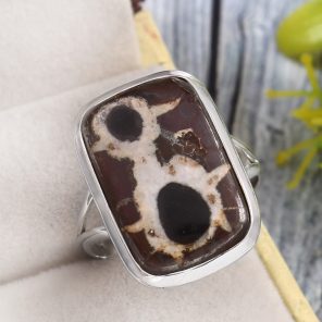 Septarian Size US 11 925 Sterling Silver Ring (RS54-360)
