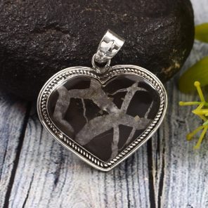 Septarian 1.25" 925 Sterling Silver Pendant (RS54-370)