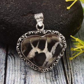 Septarian 1.25" 925 Sterling Silver Pendant (RS54-375)