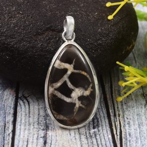 Septarian 1.5" 925 Sterling Silver Pendant (RS54-379)
