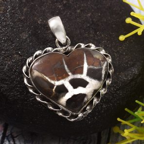 Septarian 1.25" 925 Sterling Silver Pendant (RS54-376)
