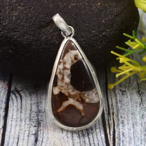 Septarian 1.5" 925 Sterling Silver Pendant (RS54-380)