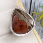 Poppy Jasper Size US 7 925 Sterling Silver Ring (REXT12-53)