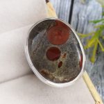 Poppy Jasper Size US 8 925 Sterling Silver Ring (REXT12-54)