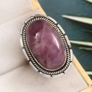 Kunzite Size US 6 925 Sterling Silver Ring (REXT61-81)