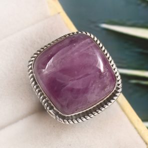 Kunzite Size US 6 925 Sterling Silver Ring (REXT61-49)