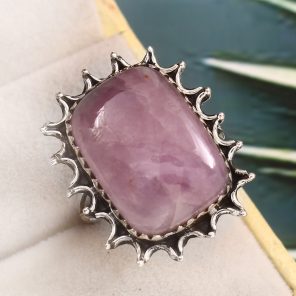 Kunzite Size US 10 925 Sterling Silver Ring (REXT61-64)