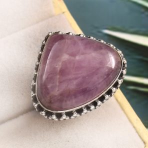 Kunzite Size US 8 925 Sterling Silver Ring (REXT61-55)