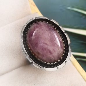 Kunzite Size US 6 925 Sterling Silver Ring (REXT61-82)