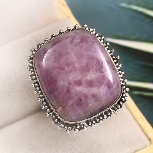 Kunzite Size US 12 925 Sterling Silver Ring (REXT61-77)