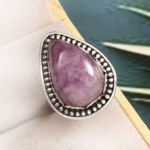 Kunzite Size US 5 925 Sterling Silver Ring (REXT61-39)