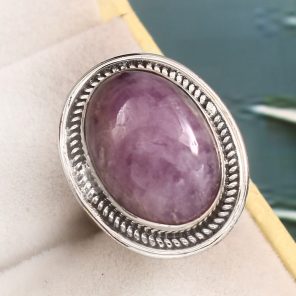 Kunzite Size US 5 925 Sterling Silver Ring (REXT61-33)