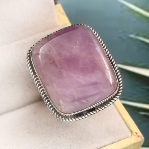Kunzite Size US 10 925 Sterling Silver Ring (REXT61-68)