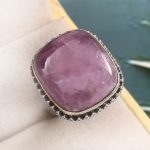 Kunzite Size US 8 925 Sterling Silver Ring (REXT61-57)