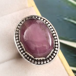 Kunzite Size US 6 925 Sterling Silver Ring (REXT61-50)