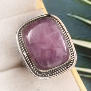 Kunzite Size US 10 925 Sterling Silver Ring (REXT61-69)