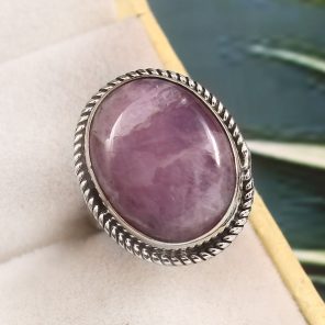 Kunzite Size US 5 925 Sterling Silver Ring (REXT61-37)