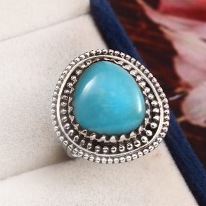 Arizona Turquoise Size US 7 925 Sterling Silver Ring (RS107-55)