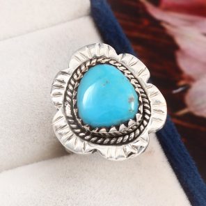 Arizona Turquoise Size US 6 925 Sterling Silver Ring (RS107-21)