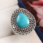 Arizona Turquoise Size US 6 925 Sterling Silver Ring (RS107-52)