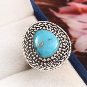 Arizona Turquoise Size US 6 925 Sterling Silver Ring (RS107-53)