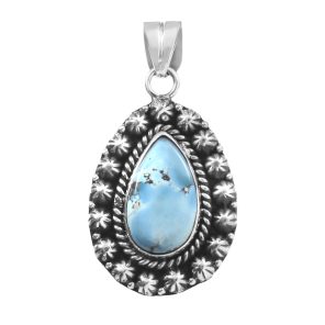 Golden Hills Turquoise 1.5" 925 Sterling Silver Pendant (REXT43-8)