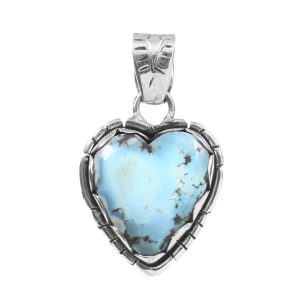 Golden Hills Turquoise 1.25" 925 Sterling Silver Pendant (REXT43-10)