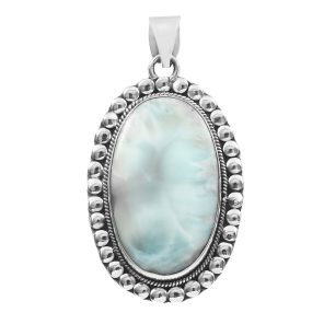 Larimar 2" 925 Sterling Silver Pendant (REXT24-265)