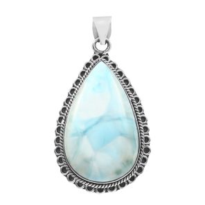 Larimar 2" 925 Sterling Silver Pendant (REXT24-264)