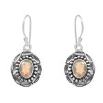 Ethiopian Opal 1.25â€³ 925 Sterling Silver Earring (REXT36-144)