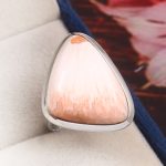 Pink Scolecite Size US 6 925 Sterling Silver Ring (REXT19-135)