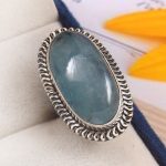 Aquamarine Size US 5 925 Sterling Silver Ring (REXT19-170)