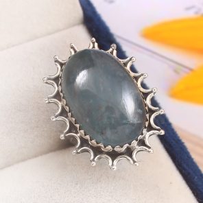 Aquamarine Size US 6 925 Sterling Silver Ring (REXT19-172)