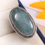 Aquamarine Size US 5 925 Sterling Silver Ring (REXT19-169)