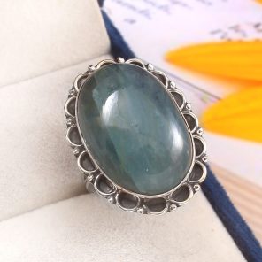 Aquamarine Size US 11 925 Sterling Silver Ring (REXT19-197)