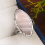 Pink Chalcedony Size US 5 925 Sterling Silver Ring (REXT16-27)